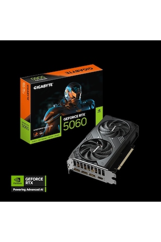 Gıgabyte Gv-n5060wf2max Oc-8gd, Rtx5060, Wındforce Max Oc, 8gb, Gddr7, 128bıt, 2 Fanlı, 1xhdmı, 3xdp