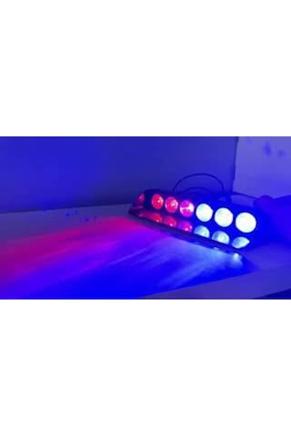 Araç Içi Vantuzlu Çakar Lamba Kırmızı - Mavi 12V 6 Ledli 7 Modlu