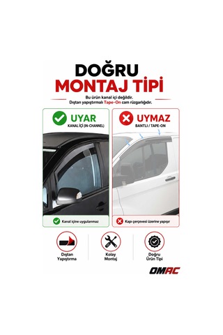 Mercedes Sprinter W907/w910 2018-2023 Uyumlu Araca Özel Akrilik Cam Rüzgarlığı Koyu Duman 2 Parça Ön