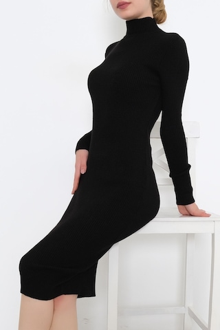 Bensu Store - Yarım Balıkçı Elbise Siyah - 10072.1612. 001