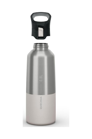 Quechua Outdoor Paslanmaz Çelik Termos - 0,8 L - Pratik Kapak - Beyaz - 900