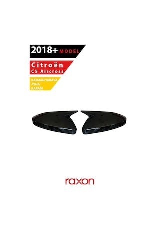 Citroën C5 Aircross 2018+ Batman & Yarasa Ayna Kapağı Parlak Piano Black Sport