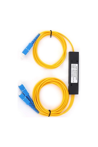 1x2 Plc Fiber Optik Splitter Sc/upc Coupler G652d Ftth Olt Onu Optik Kablo Bölücü Modül Mavi Ayırıcı
