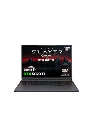 Game Garaj Slayer R9t3d-5070ti V2 C5 Amd Ryzen 9 9955hx3d 32gb Ram 2tb Ssd Rtx5070ti 16" 300hz Qhd+ Ips Freedos