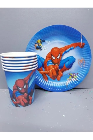 Love Land Örümcek Adam Temalı 20 Kişilik Bir Parti İçin Tek Kullanımlık Yemek Takımı 168057139 Diğer