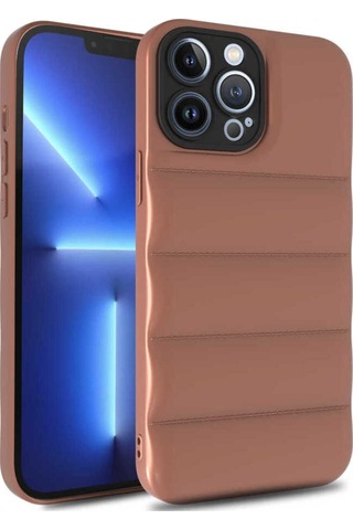 Apple Uyumlu iPhone 12 Pro Kılıf Zore Kasis Kapak Kahverengi