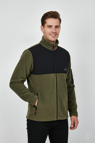 Erkek Büyük Beden Fermuarlı Cepli Polar Ceket 6545 Bgl-st04918 Haki