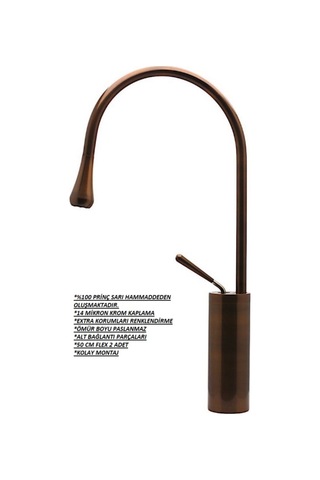 Damla Çanak Lavabo Bataryası Antik Bakır 093001 Bakır