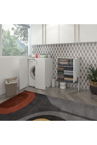 Kenzlife Çamaşır Makinesi Dolabı Kasparov Byz 180*066*55-20 Banyo Çok Renkli