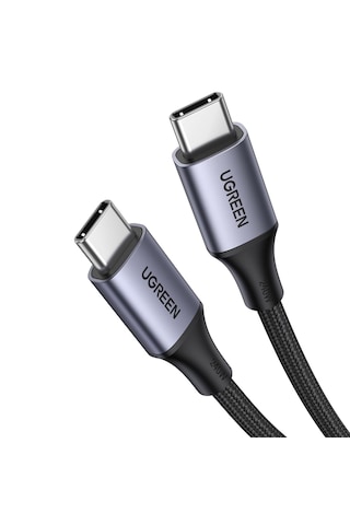Ugreen 15311 USB-C 240 W Örgülü Hızlı Şarj Kablosu Siyah 1 M