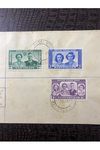 1947 Kraliyet Ziyareti İngiliz Sömürge Tam Seri Pulları Ve Özel Gün Damgalı Royal Visit 1947 Fdc