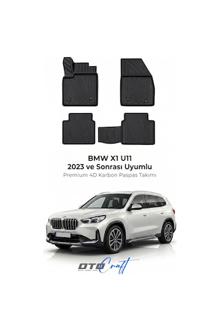 Otocraft Bmw X1 U11 2023+ Araca Özel 4d Karbon Oto Paspas Havuzlu Tam Set