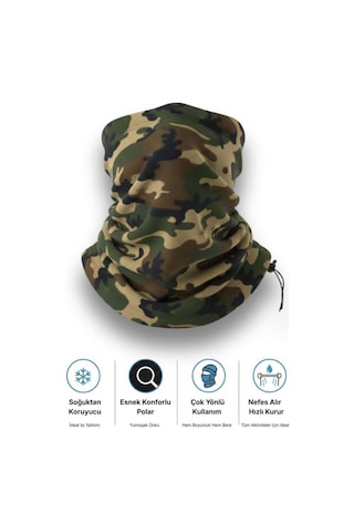 Single Sword 2 Li Set Unisex Kışlık Polar Boyunluk & Bere Çok Amaçlı Soğuk Hava Koruması 0//y.tsk Çok Renkli