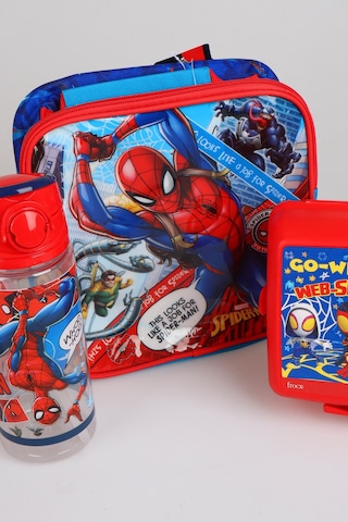 X Dekomus Lisanslı Spiderman Due Nyc Collection Beslenme Çantası,beslenme Kabı,matara Seti Altın
