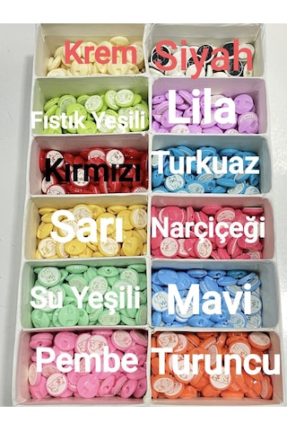 Bebek Düğmesi / Kedili Model / 10 Adet - Fıstık Yeşili