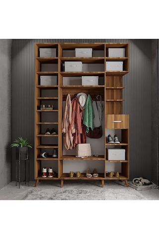 Açelya Portmanto Vestiyer Ceviz160 CM M11