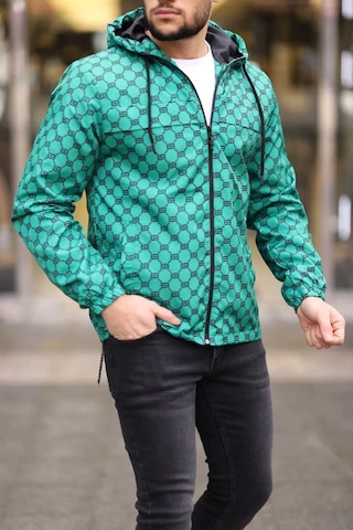 Unisex Kapüşonlu İçi Astarlı Yağmurluk - Zümrüt Zümrüt