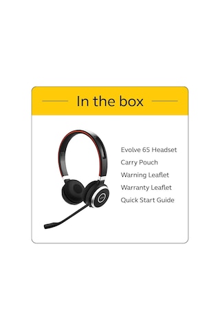Jabra Evolve 65 UC Kablosuz Kulaklık, Stereo