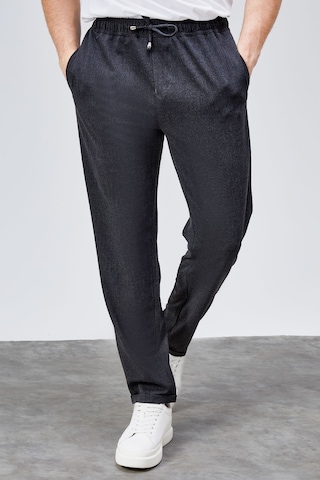 HLT Jeans Erkek Antrasit Relaxed Fit Yandan Cepli Beli Lastikli Bağcıklı Duble Paça Jogger Pantolon Bolt-1995 Antrasit