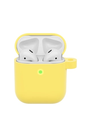Wozlo Apple Uyumlu AirPods 1. Ve 2. Nesil Koruyucu Silikon Kılıf - Silikon Koruma Kılıfı - Sarı