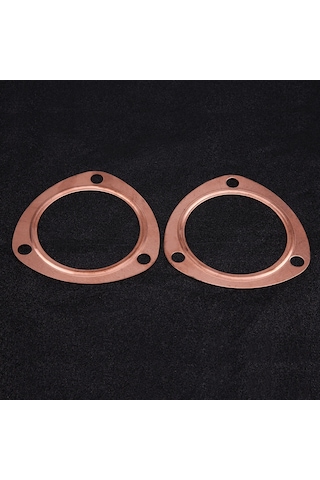 Moveevo 2 Adet Bakır 3" Egzos Kollektör Contası - Sbc Bbc 302 350 454 383 Uyumlu, Tekrarlı Kullanım, Tam Değişim, Zımpara Gereksiz