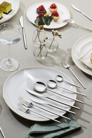 Karaca  316 Premium Mild Platin 12 Kişilik 84 Parça Çatal Kaşık Bıçak Takımı