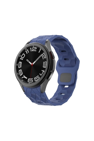 Galaxy Uyumlu Watch 6 44mm Krd-116 20mm Futbol Desenli Spor Tasarımlı Silikon Kordon