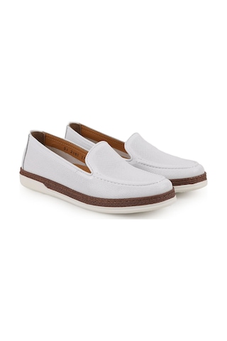 Libero L10.2080 Kadın Casual Jüt Detaylı Lazer Kesim Slip-on Ortopedik Comfort Anne Ayakkabısı Beyaz