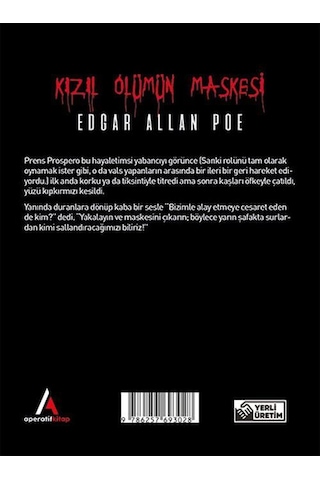 Kızıl Ölümün Maskesi - Edgar Allan Poe - Cep Boy Aperatif Tadımlı