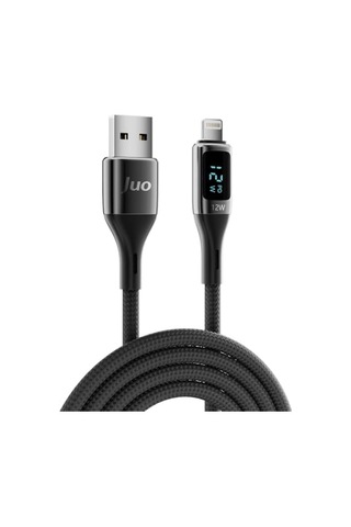 Led Ekranlı Usb-a To Apple iPad Uyumlu Örgülü Hızlı Şarj Ve Kablosu 2 Metre Diğer