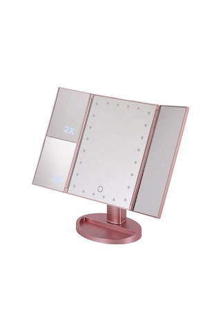 Land Of Myth Hd Zoom 24 Şerit Led Işıklı Makyaj Aynası Gold