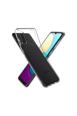 Spigen Galaxy Uyumlu A02 / Galaxy Uyumlu M02 Kılıf Liquid Crystal 4 Tarafı Tam Koruma Crystal Clear