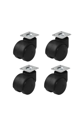 4 Adet Hts Büro Tipi Tablalı Dönerli Mobilya Tekeri Çap: 49 Mm Kod : 411