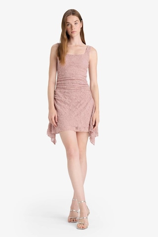 Defacto Yuvarlak Yaka Dantel Askılı Mini Elbise F6763ax25hsbr86 Pembe