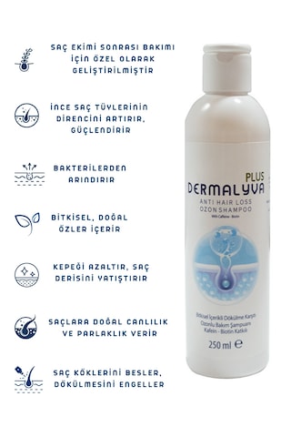 Dermalyva 15 Aktifli Saç Ekimi Sonrası Şampuan 250 ML