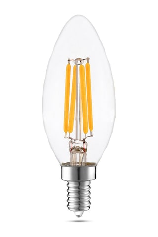 Şeffaf Cam C35 Rustik Led Filament Ampul 4w E14 Gün Işığı Vintage