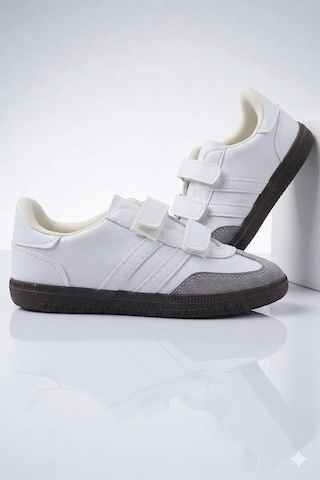 N Moda Cool Kids Retro Tarz Cırtlı Çocuk Spor Ayakkabı Konforlu Ve Şık Günlük Sneaker Beyaz - Beyaz