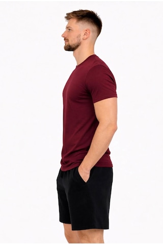 Axxel Erkek Bordo Pamuk Likralı Süprem Kısa Kollu-t-shirt-d230