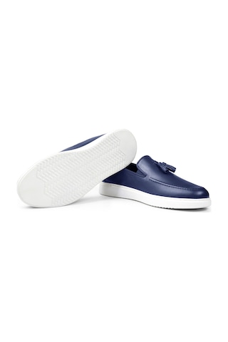Ducavelli Fringe Hakiki Deri Erkek Günlük Ayakkabı, Loafer Ayakkabı, Hafif Ayakkabı, Yazlık Ayakkabı, Hafif Ayakkabı Lacivert