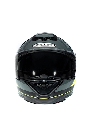 Zeus Zs-3050 Be7 Grey Fluo Yellow Çene Açılır Motosiklet Kaskı