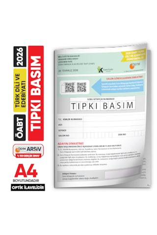 2026 Meb-ags Öabt Türk Dili Ve Edebiyatı Öğretmenliği Ösym Tıpkı Basım Kitapçığı Tg Deneme