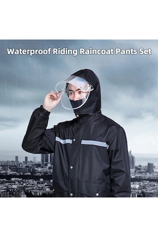 Motosiklet Yağmurluk Rüzgar Geçirmez Yağmur Ceket Yansıtıcı Su