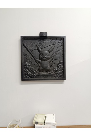 Seni Seçtim Türkiye Pikachu Temalı Işıklı Kabartma Tablo Siyah