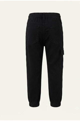 Stormwear Çocuk Unisex Kargo Cep Lastikli Pantolon Siyah
