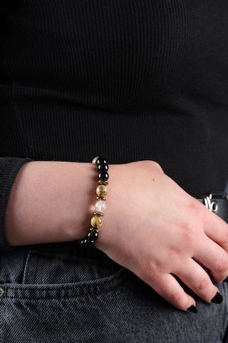 Ssilhoutte Doğaltaş Sertifikalı Doğal Taş Kadın Erkek Sağlık Ve Stres Bilekliği Jasper Kristal Kuvars Hediye Bileklik Siyah