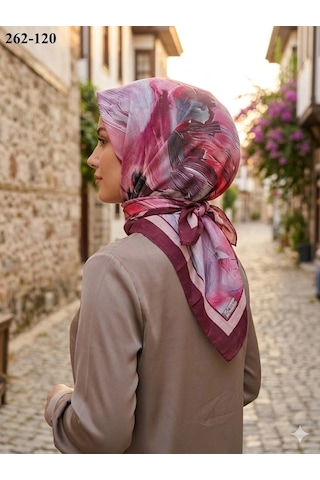 Moonscarfs Moonscarf Desenli Bambu Pamuk Eşarp 262-120 Çok Renkli