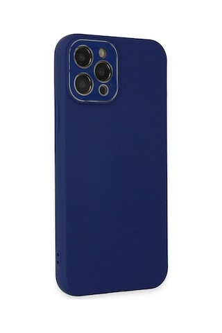 Mey İthalat iPhone Uyumlu 12 Pro Max Kılıf Lansman Glass Kapak - Sky Blue