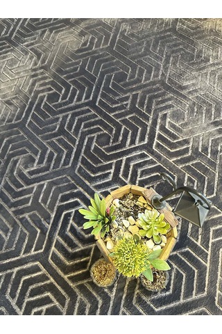 Rölyef Halı Yolluk Antrasit Kaymaz Taban Makinada Yıkanabilir Salon, Mutfak, Koridor, Balkon, Yatak Odası Halısı Antrasit