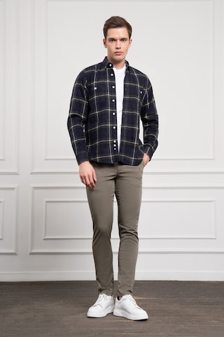 Morven Erkek Haki Regular Fit Desenli Oduncu Gömlek 25ks004001710 Haki Haki
