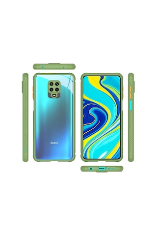 Xiaomi Redmi Note 9s Kılıf Zore Kaff Kapak Koyu Yeşil